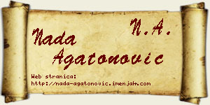 Nada Agatonović vizit kartica
